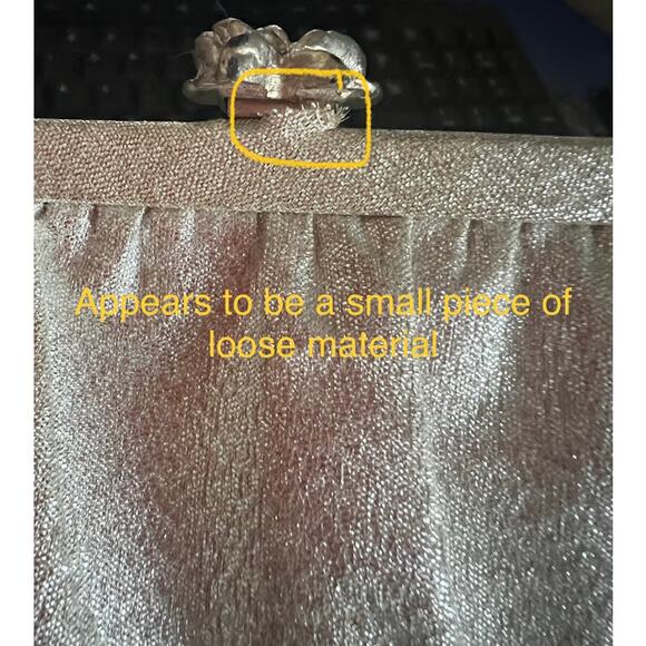 Vintage AFTER FIVE Glittery Metallic Silver/Gold Clutch - Picture 5 of 9